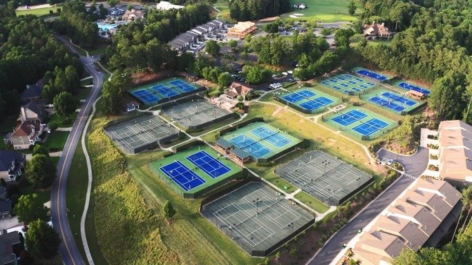 BridgeMill Tennis & Pickleball - Aerial View Image BridgeMill Tennis & Pickleball - Aerial View Image